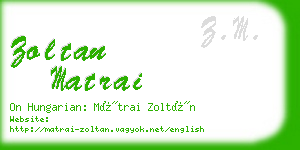 zoltan matrai business card